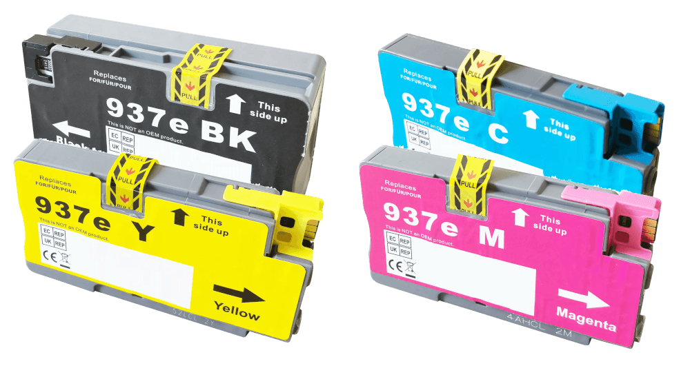 4 stk. XL HP 937E Printerpatron rabatpakke - Kompatibel
