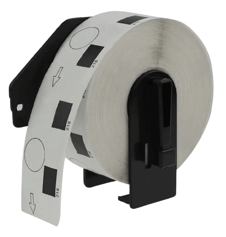 Brother DK11218 Hvid Ø24 mm, 1.000 stk. Printerpatron - Kompatibel