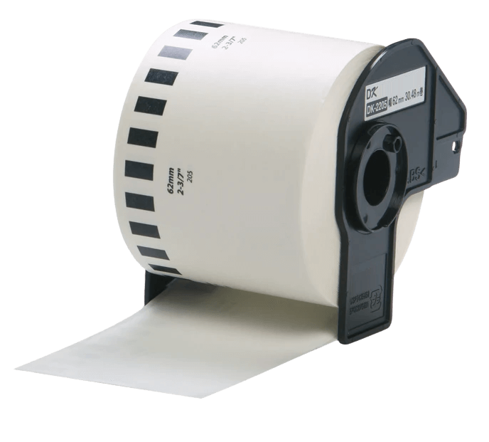Brother DK22205 Hvid 62mm x 30.5m Printerpatron - Kompatibel