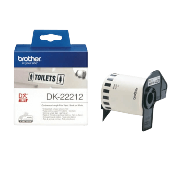 Brother DK22212 Hvid 62mm x 15,24m Printerpatron - Original