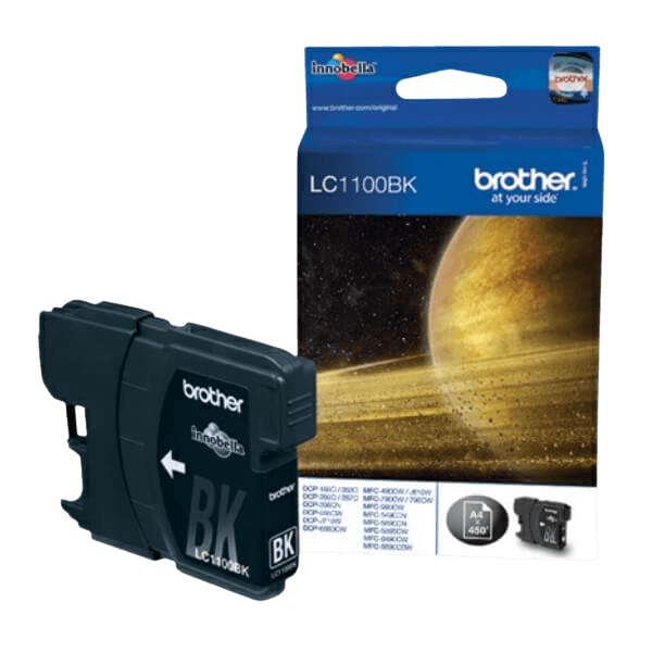 Brother LC1100BK sort Printerpatron - 9,5 ml. - Original