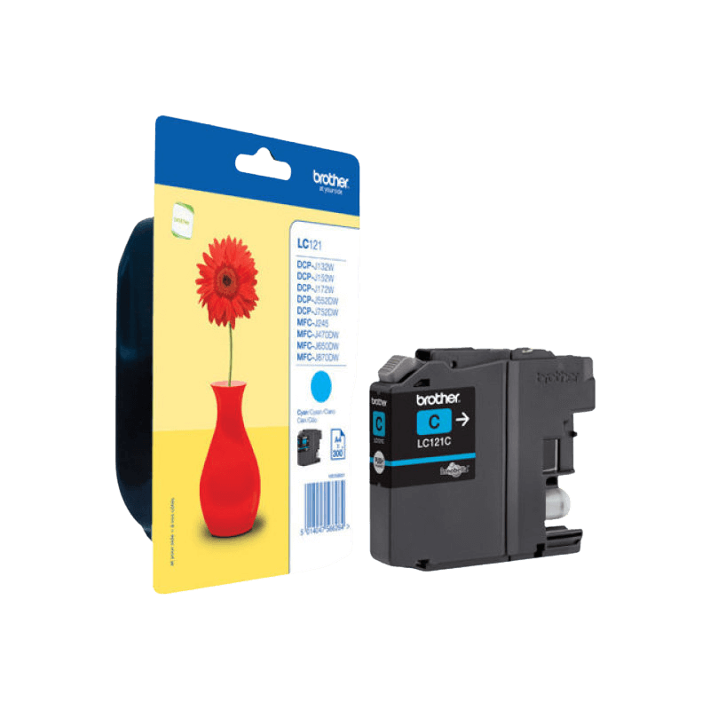 Brother LC121C cyan Printerpatron - 300 sider - Original