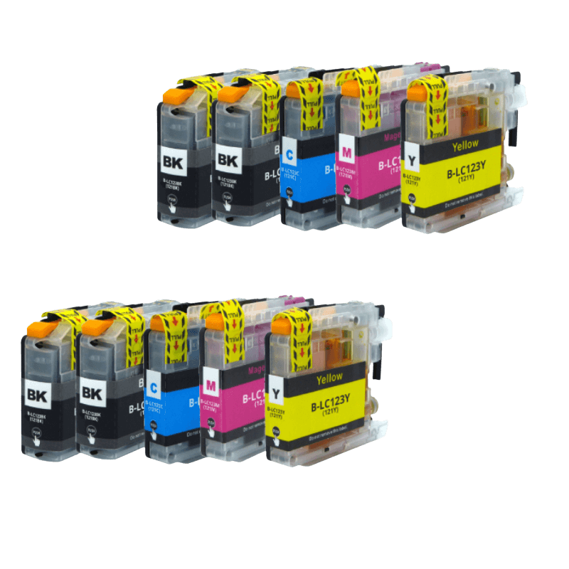 10 stk. Brother LC123 Printerpatron rabatpakke - Kompatibel