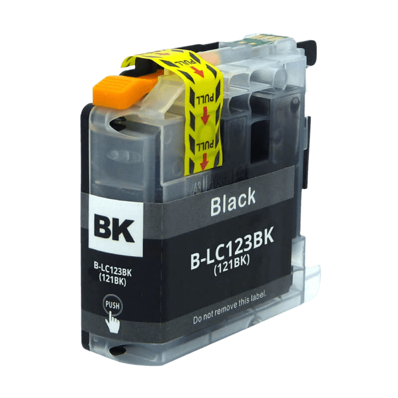 Brother LC-123BK sort Printerpatron - 20,6 ml. - Kompatibel