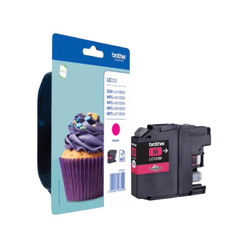 Brother LC123M magenta Printerpatron - 600 sider - Original