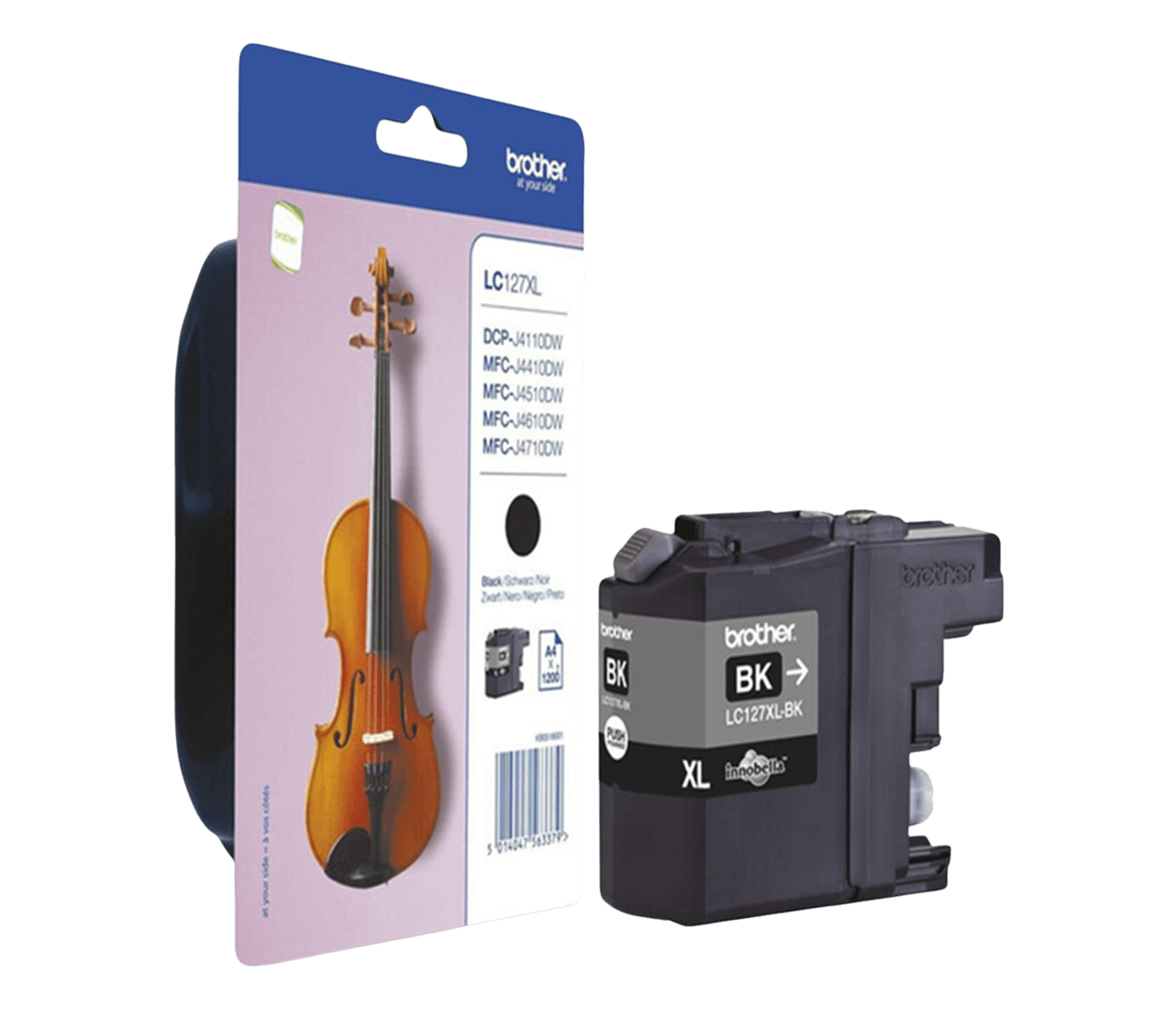 Brother LC127BK sort XL Printerpatron - 1200 sider - Original