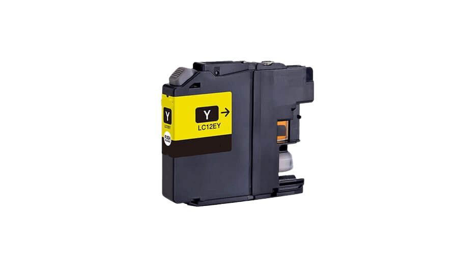 Brother LC12EY gul Printerpatron - 13 ml. - Kompatibel
