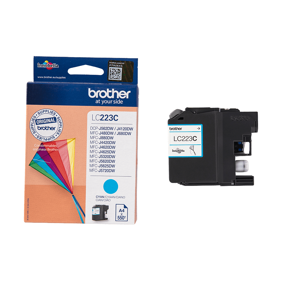 Brother LC223C cyan Printerpatron - 550 sider - Original