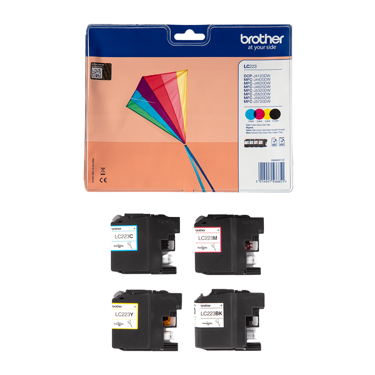 Brother LC223VALBPDR CMYK Printerpatron - Original