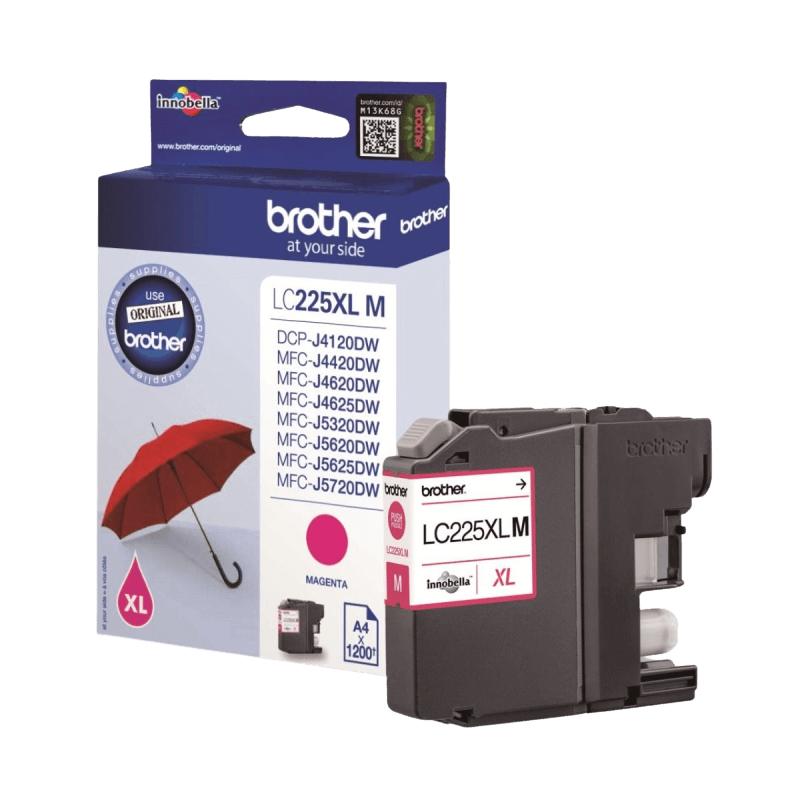 Brother LC225M magenta XL Printerpatron - 1200 sider - Original