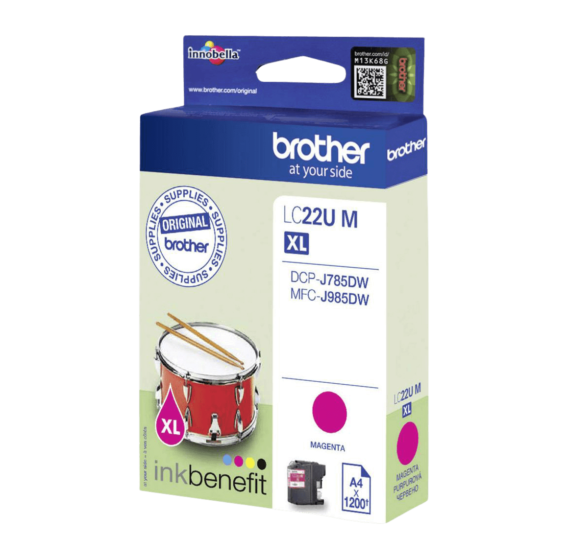 Brother LC22UM magenta Printerpatron - 1200 sider - Original