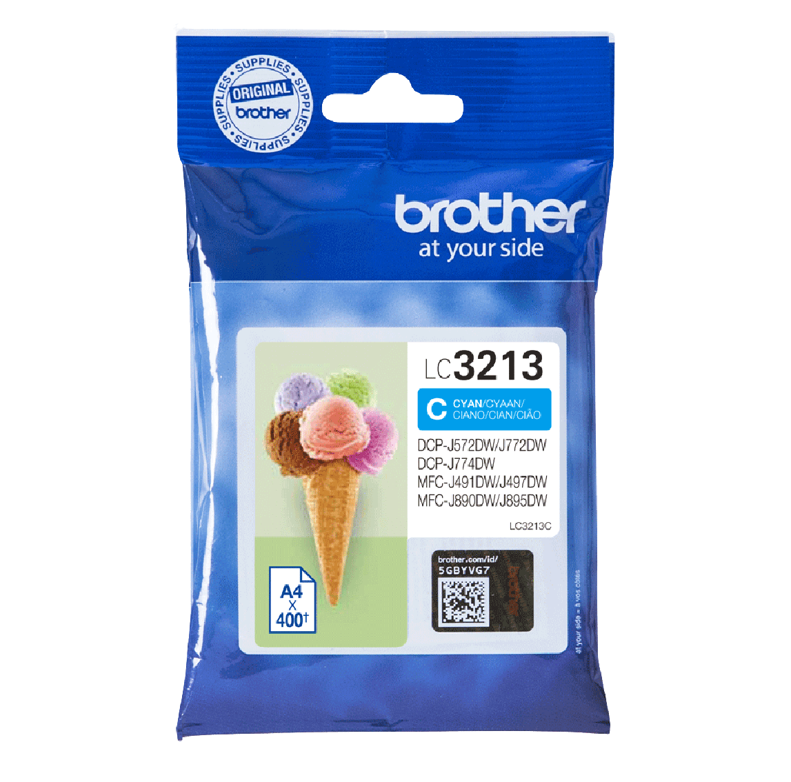 Brother LC-3213C cyan Printerpatron - 400 sider - Original