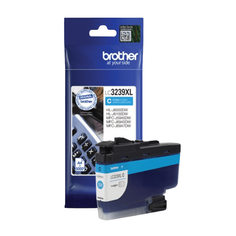 Brother LC3239XLC cyan XL Printerpatron - 5000 sider - Original