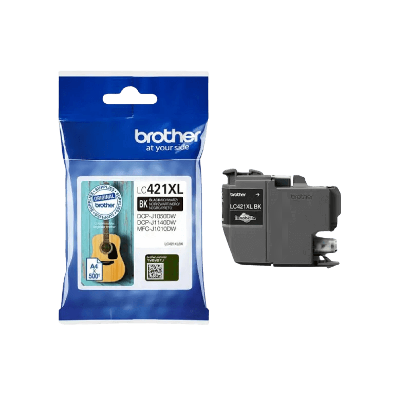 Brother LC421BK sort Printerpatron - 200 sider - Original