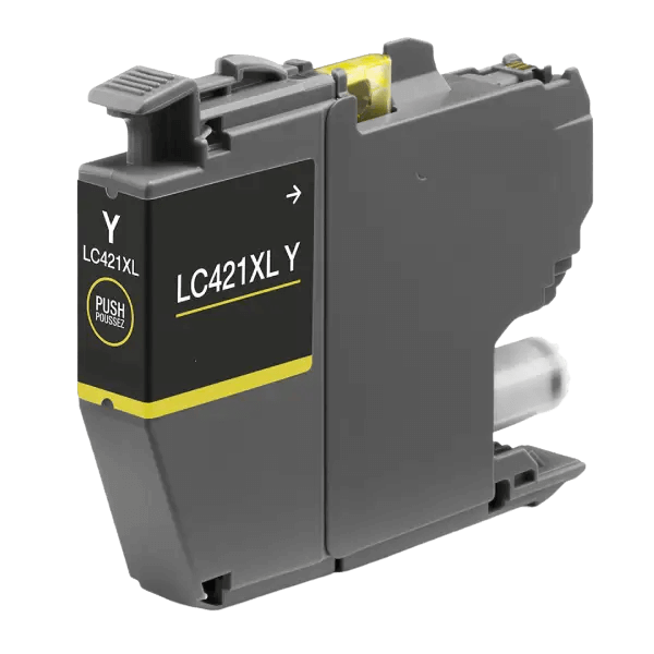 Brother LC421XLY gul XL Printerpatron - 500 sider - Kompatibel