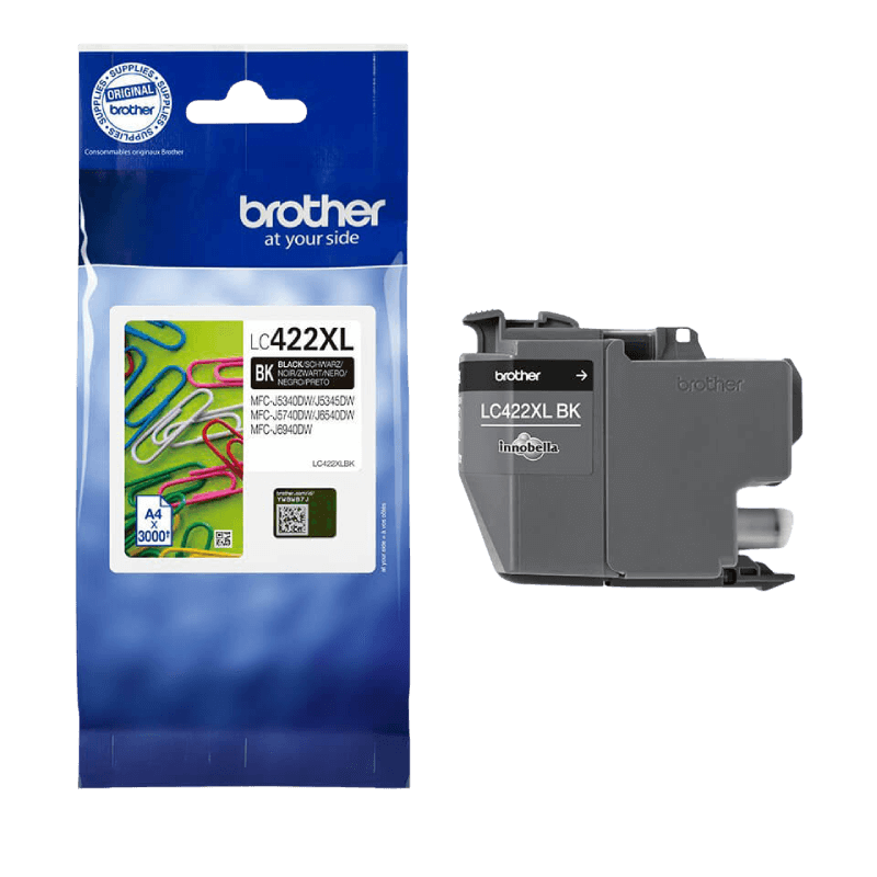Brother LC422BK sort Printerpatron - 550 sider - Original