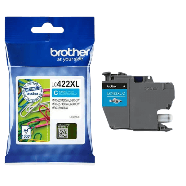 Brother LC422XLC cyan XL Printerpatron - 1500 sider - Original