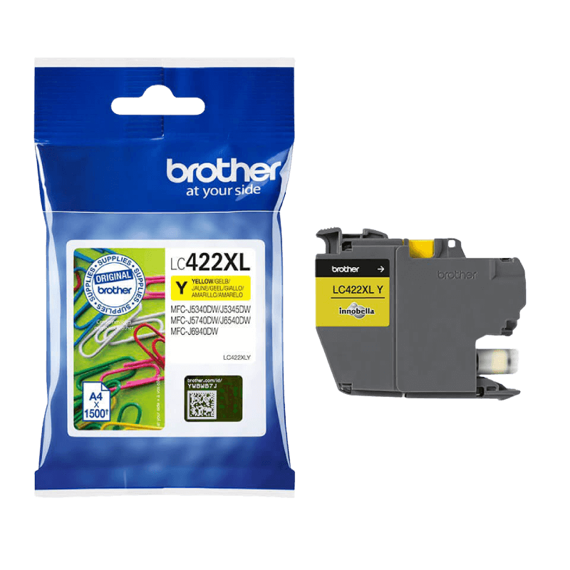 Brother LC422Y gul Printerpatron - 550 sider - Original