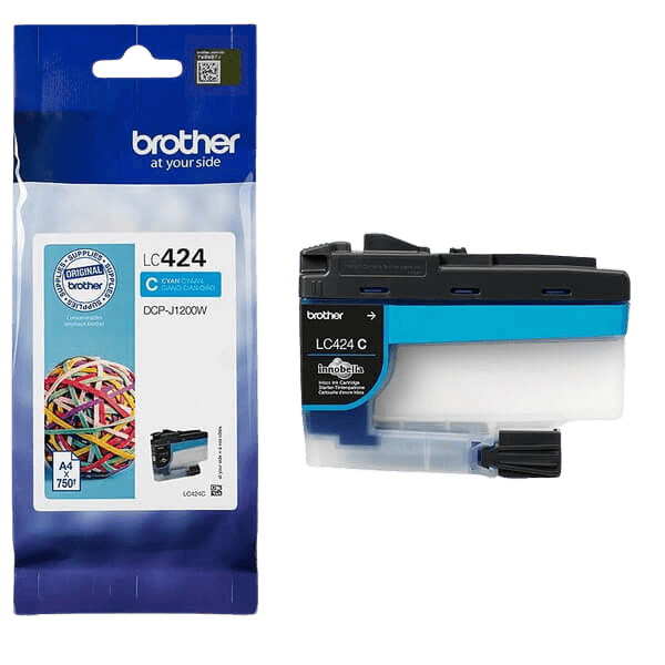 Brother LC424C cyan Printerpatron - 750 sider - Original