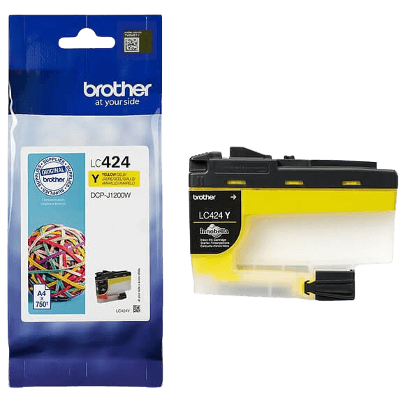 Brother LC424Y gul Printerpatron - 750 sider - Original