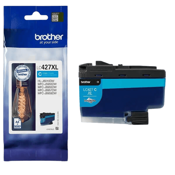 Brother LC427XLC cyan XL Printerpatron - 5000 sider - Original