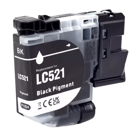 Brother LC521BK sort Printerpatron - 500 sider - Kompatibel