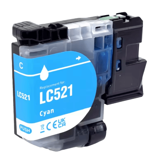 Brother LC521C cyan Printerpatron - 500 sider - Kompatibel