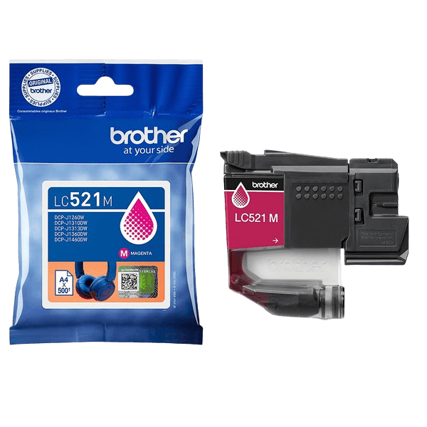 Brother LC521M magenta Printerpatron - 500 sider - Original