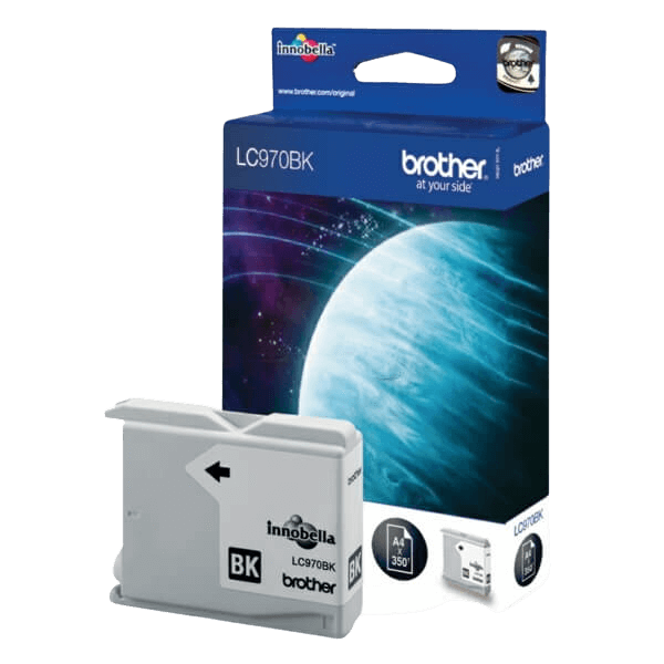 Brother LC970BK sort Printerpatron - 350 sider - Original
