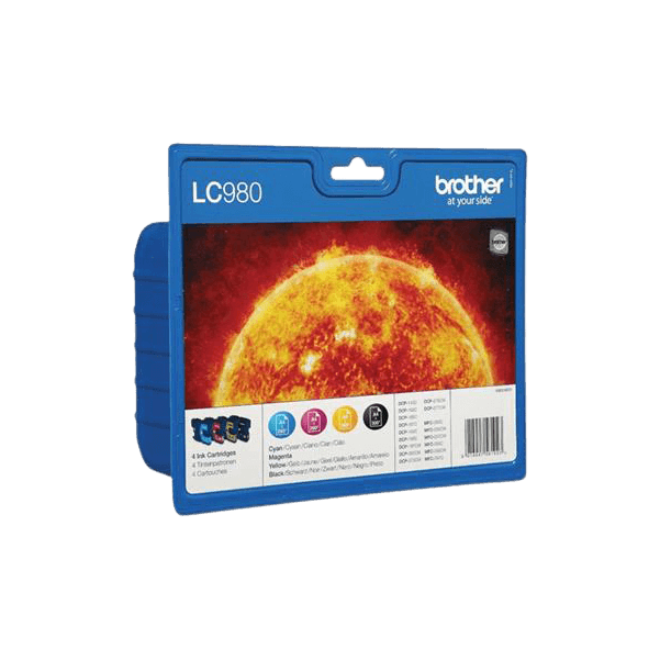 Brother LC980 CMYK Printerpatron - 1140 sider - Original