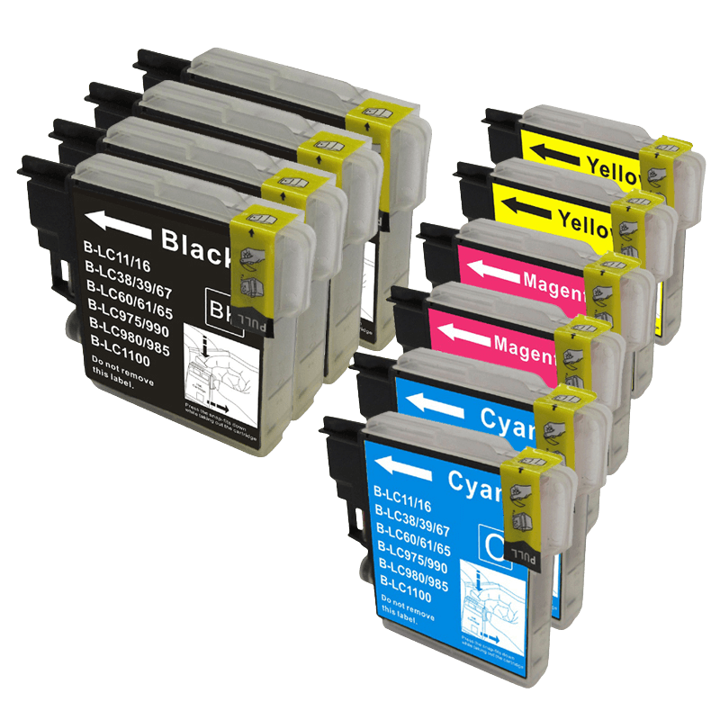 10 stk. XL Brother LC980 Printerpatron rabatpakke - Kompatibel