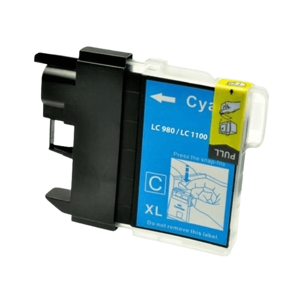 Brother LC-980C cyan XL Printerpatron - 10,6 ml. - Kompatibel