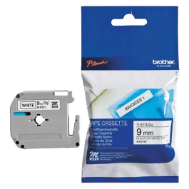 Brother MK221BZ Sort tekst / Hvid tape 9 mm x 8 m Printerpatron - Original