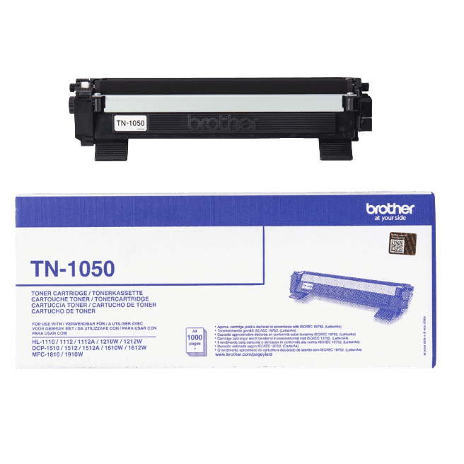 Brother TN1050 sort Printerpatron - 1000 sider - Original