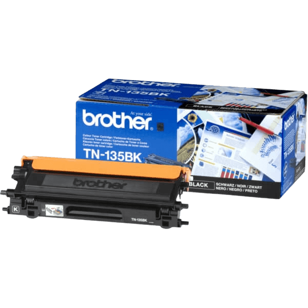 Brother TN-135BK sort XL Printerpatron - 5000 sider - Original