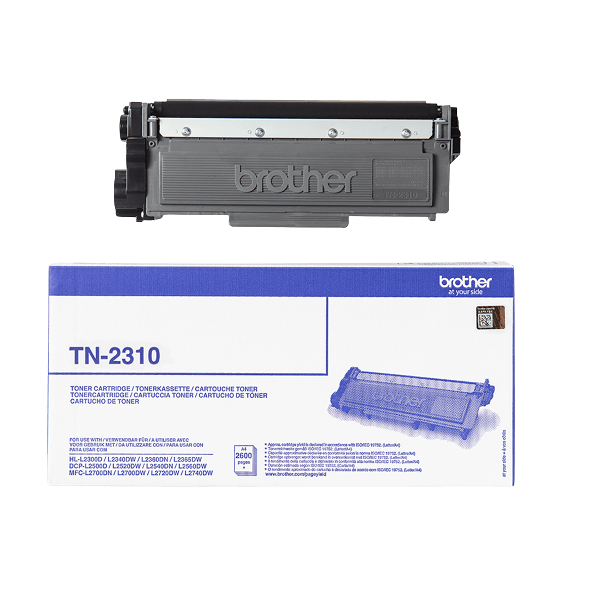 Brother TN2310 sort Printerpatron - 1200 sider - Original