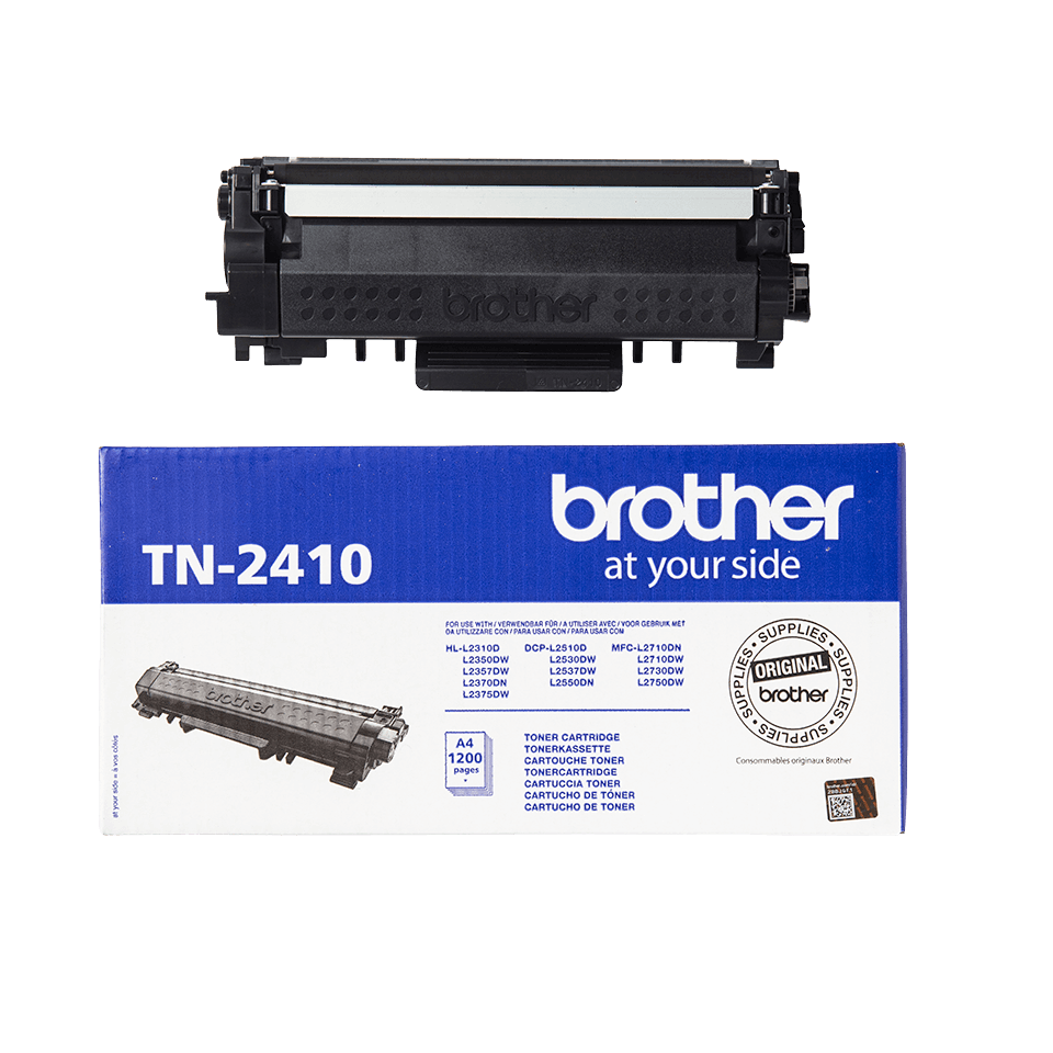 Brother TN2410 sort Printerpatron - 1200 sider - Original