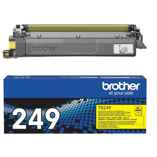 Brother TN249Y gul XXL Printerpatron - 4000 sider - Original