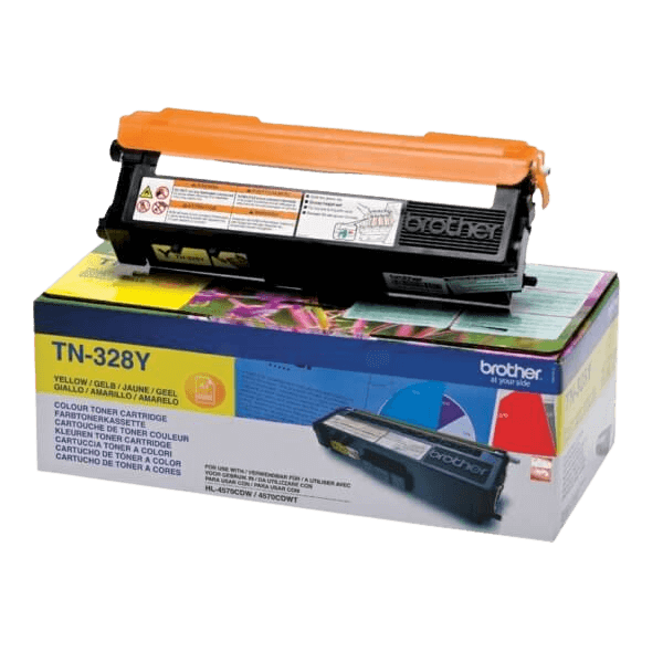 Brother TN328Y gul XXL Printerpatron - 6000 sider - Original
