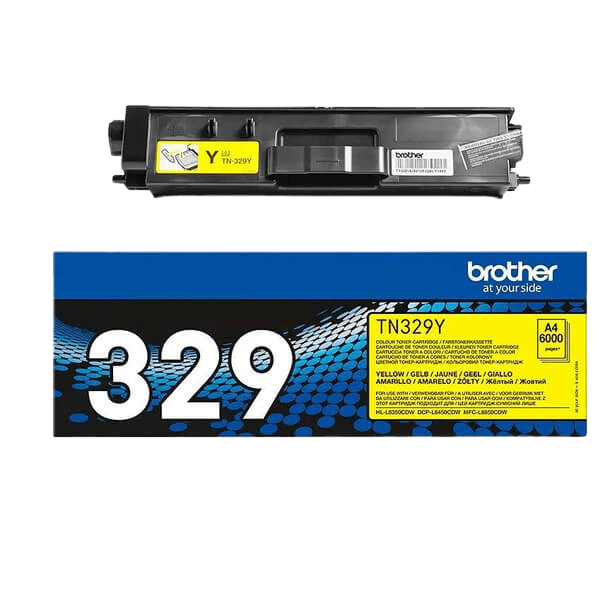 Brother TN329Y gul XXL Printerpatron - 6000 sider - Original