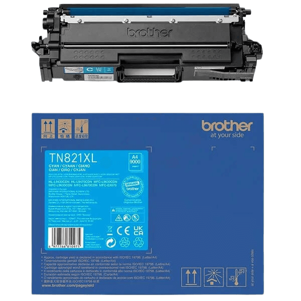 Brother TN821XLC cyan XL Printerpatron - 9000 sider - Original