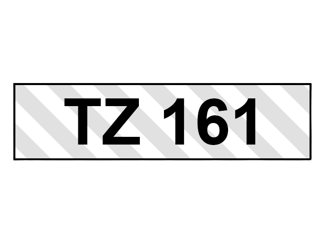 Brother TZe-161 Sort tekst / Klar tape 36 mm x 8 m Printerpatron - Kompatibel
