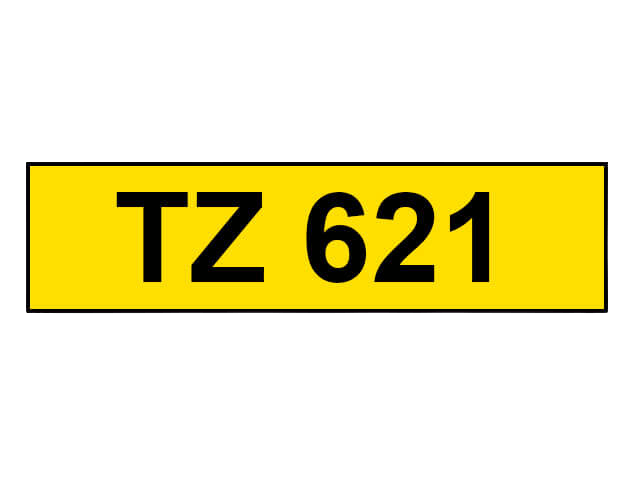 Brother TZe-621 Sort tekst / Gul tape 9 mm x 8 m Printerpatron - Kompatibel