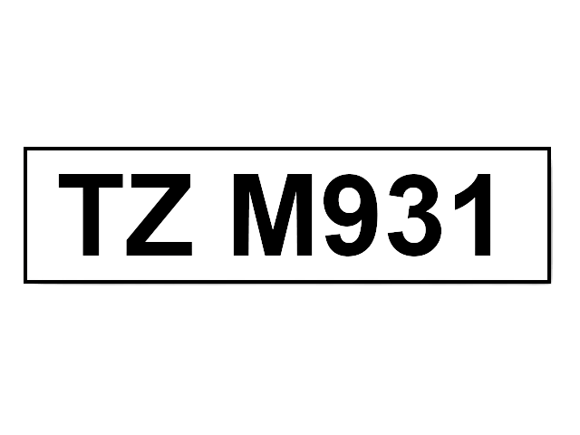 Brother TZe-M931 Sort tekst / Sølv tape 12 mm x 8 m Printerpatron - Kompatibel