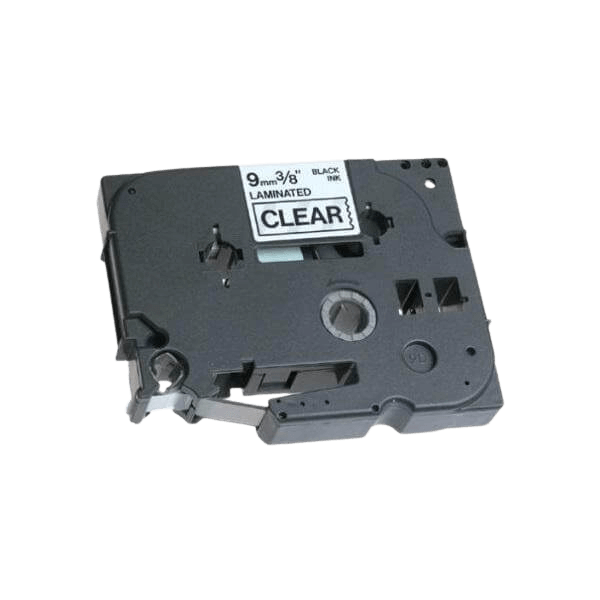 Brother TZe121 Sort tekst / Klar tape 9 mm x 8 m Printerpatron - Kompatibel
