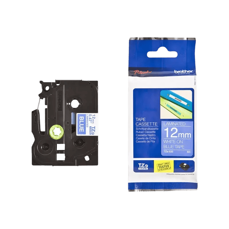 Brother TZe233 Blå tekst / Hvid tape 12 mm x 8 m Printerpatron - Kompatibel