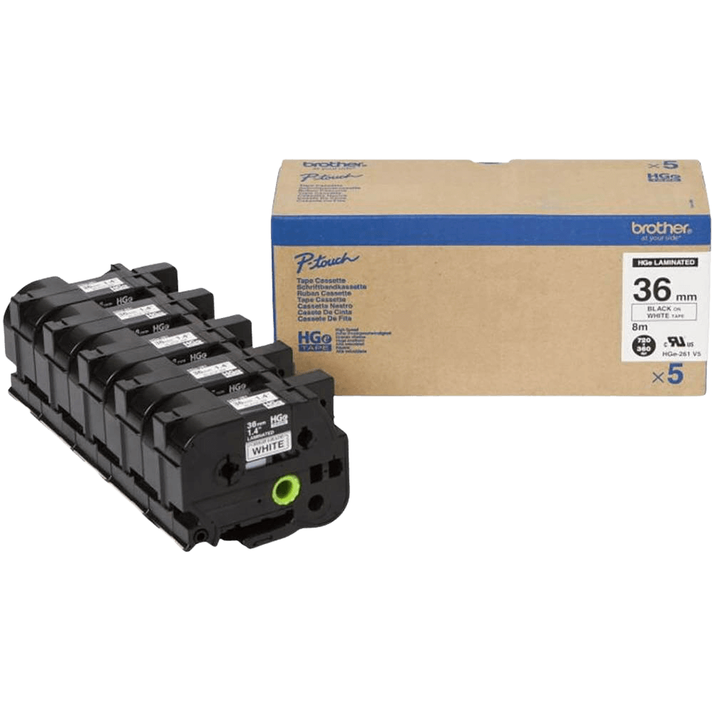 Brother TZE661 Sort tekst / Gul tape 36 mm x 8 m Printerpatron - Kompatibel