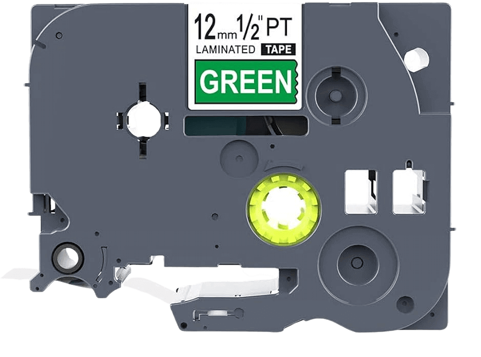 Brother TZe735 Hvid tekst / Grøn tape 12 mm x 8 m Printerpatron - Kompatibel