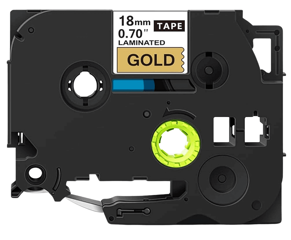 Brother TZe841 Sort tekst / Guld tape 18 mm x 8 m Printerpatron - Kompatibel