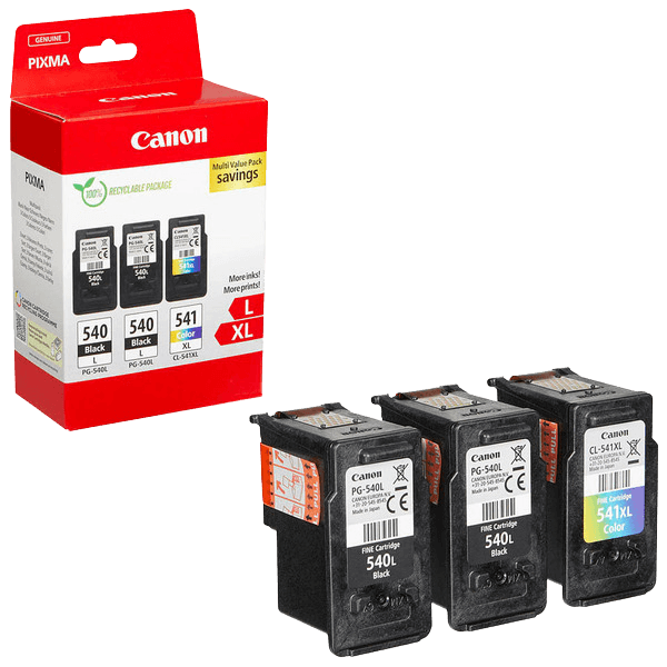 5224B017 Canon 2x PG-540L + CL-541XL CMYK XL Printerpatron - 2x 11 + 15 ml. - Original